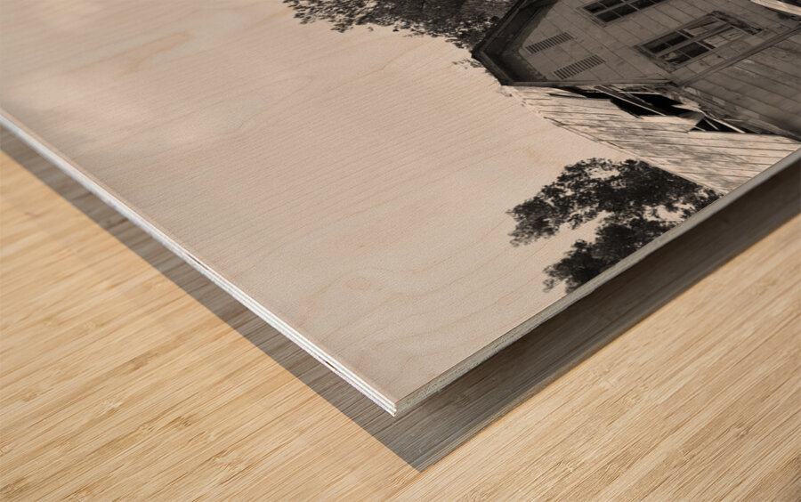 Old Mississippi Town Wood print