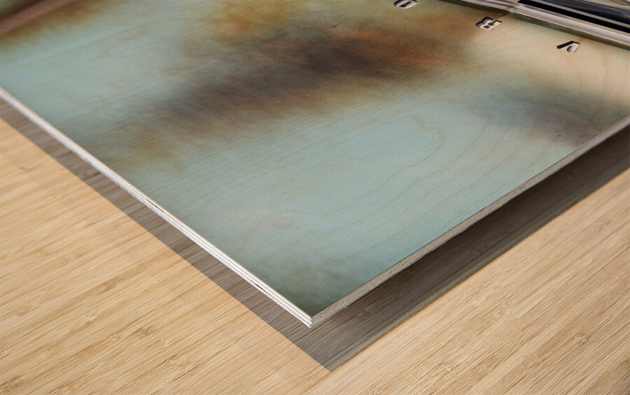  60 Teal Bel Air Wood print