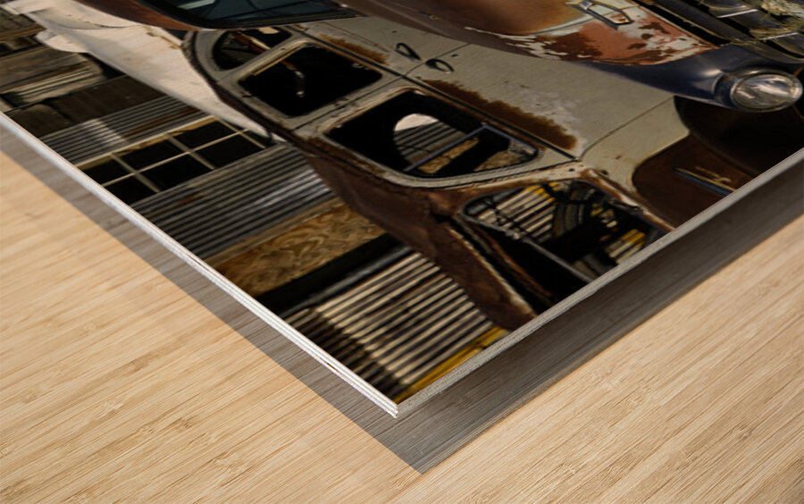 Rust In Peace Wood print