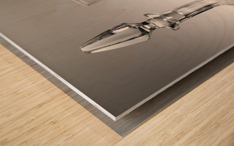 Crystal and Glass Wood print