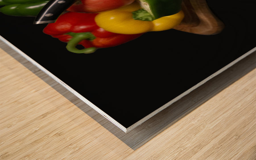 Peppers & Tomatoes Wood print